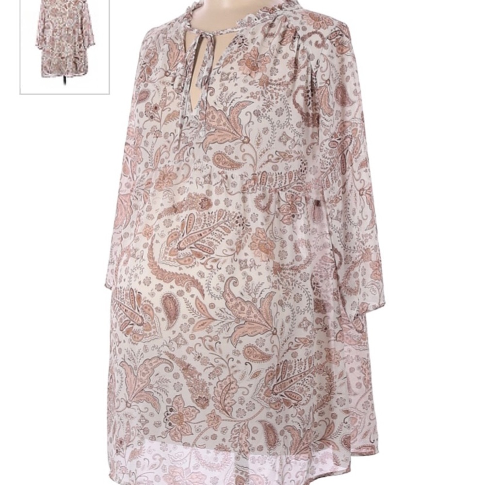 H&M Mama White/Brown Mix Maternity Top